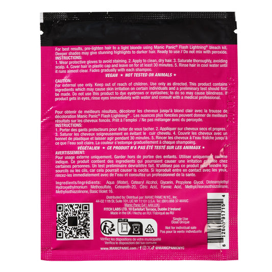 semi-permanente Haartönung HOT HOT PINK in dem Farbton Neonpink von Manic Panic