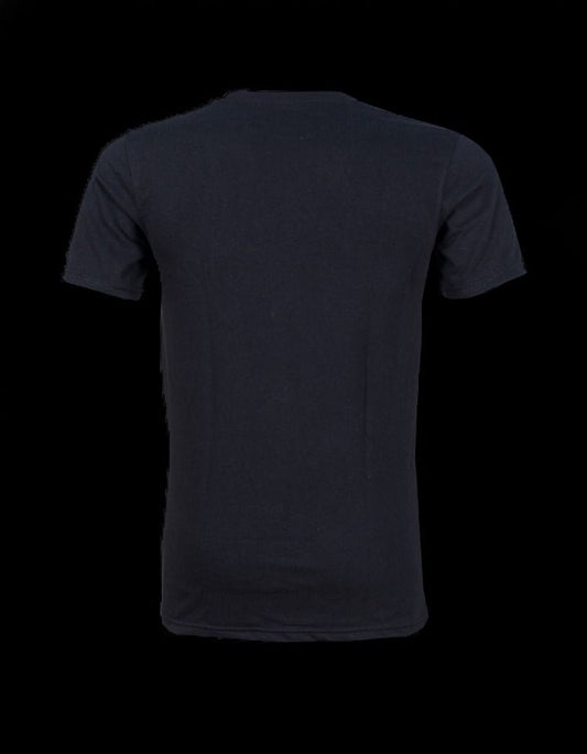 Schwarze Shirt White Skull T-SHIRT mit Totenkopfprint und weißem Irokesen mit Colours Branding