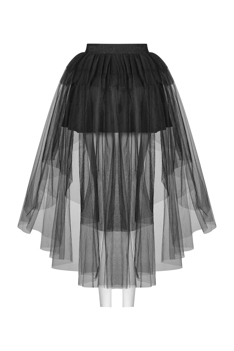 Kuzer Rock Lyriel Skirt mit Tüll in Vokuhila Optik von Punk Rave