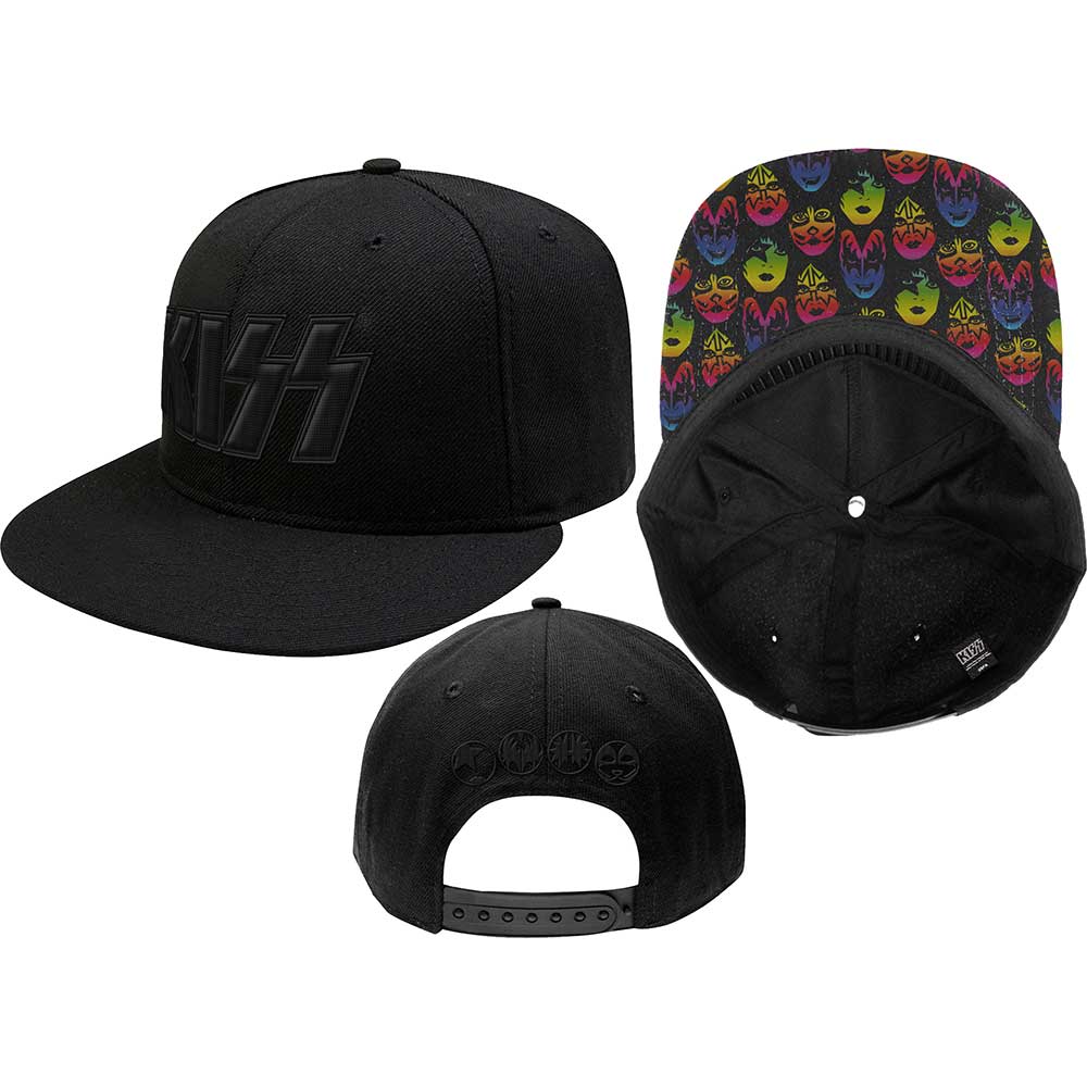 Kiss Unisex Snapback Cap Neon Faces