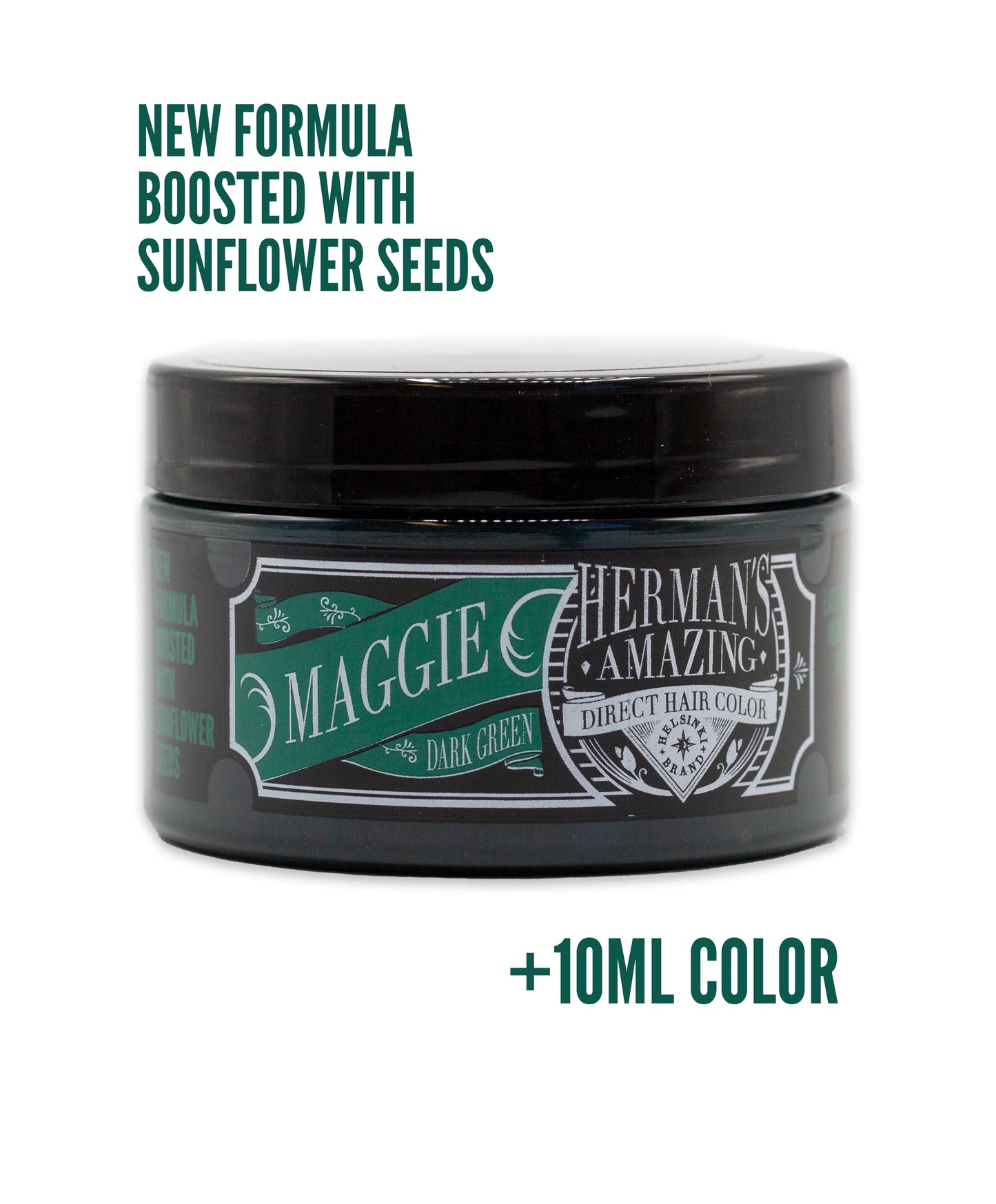 semi-permanente Haartönung MAGGIE DARK GREEN in dem Farbton Dunkelgrün von Herman's Amazing