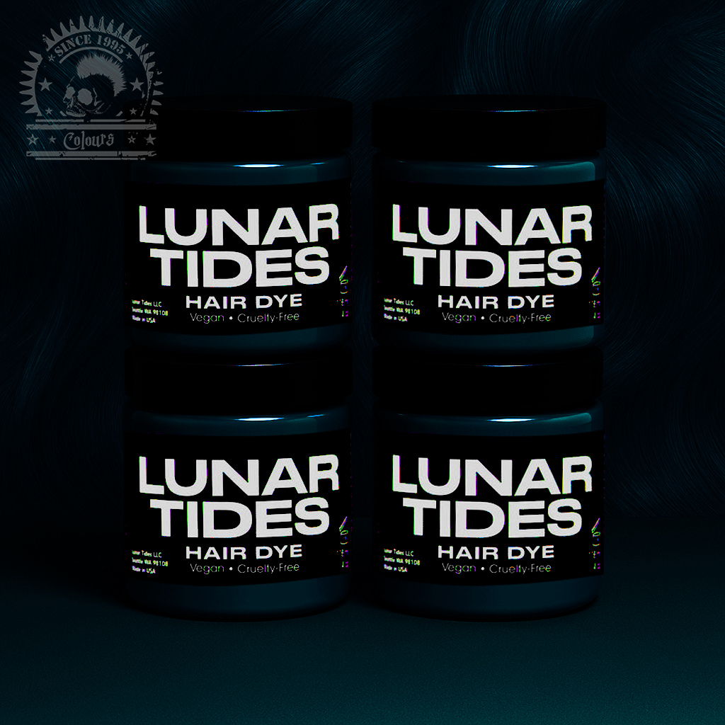 semi-permanente Haartönung 4er-Sparset MAGIC ORACLE in dem Farbton Schwarz-Petrol von Lunar Tides