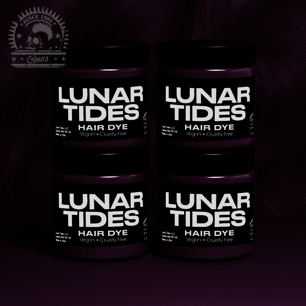 semi-permanente Haartönung 4er-Sparset MAGIC SALEM in dem Farbton Schwarz-Violett von Lunar Tides