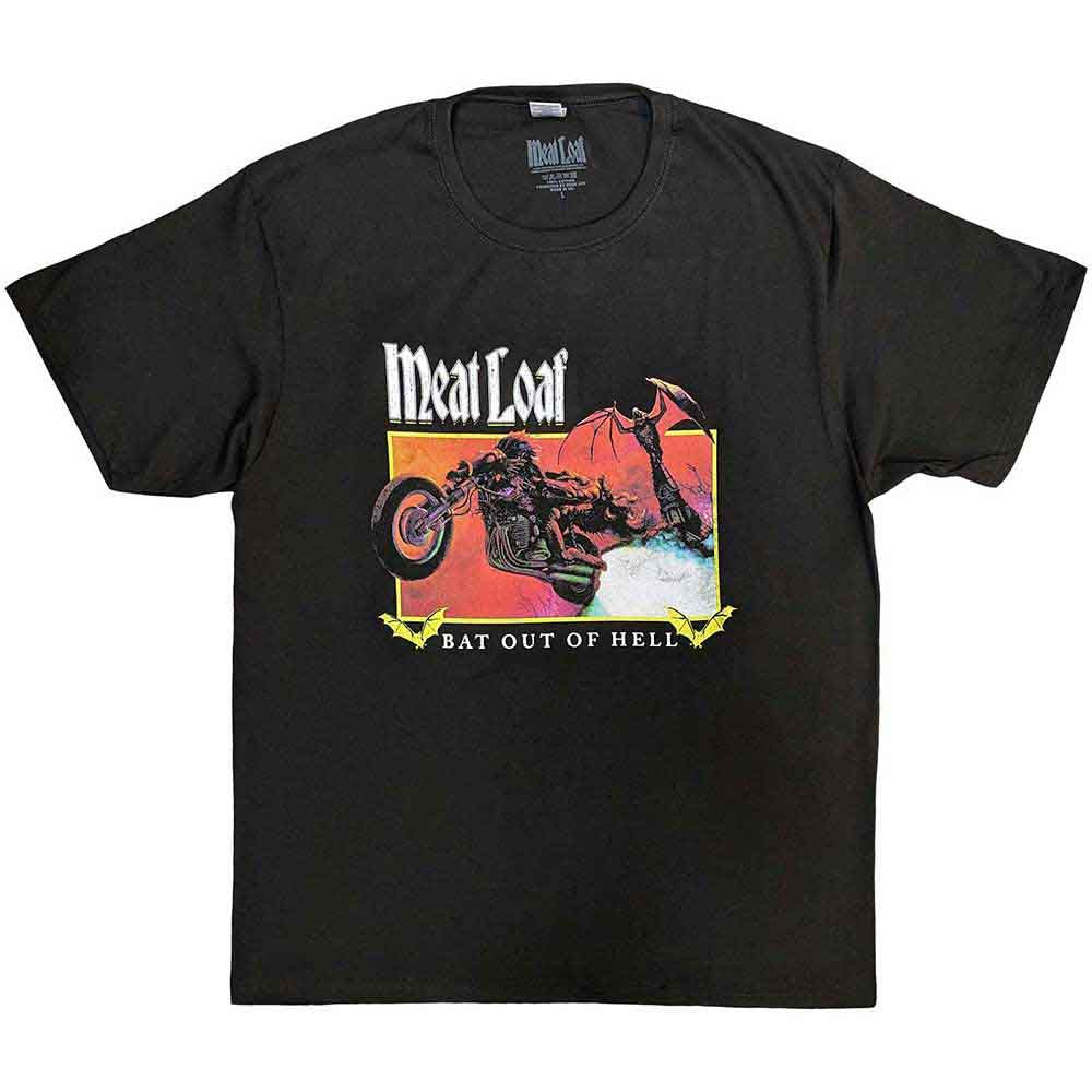 Lizensiertes Meat Loaf Bat Out Of Hell Rectangle Bandshirt