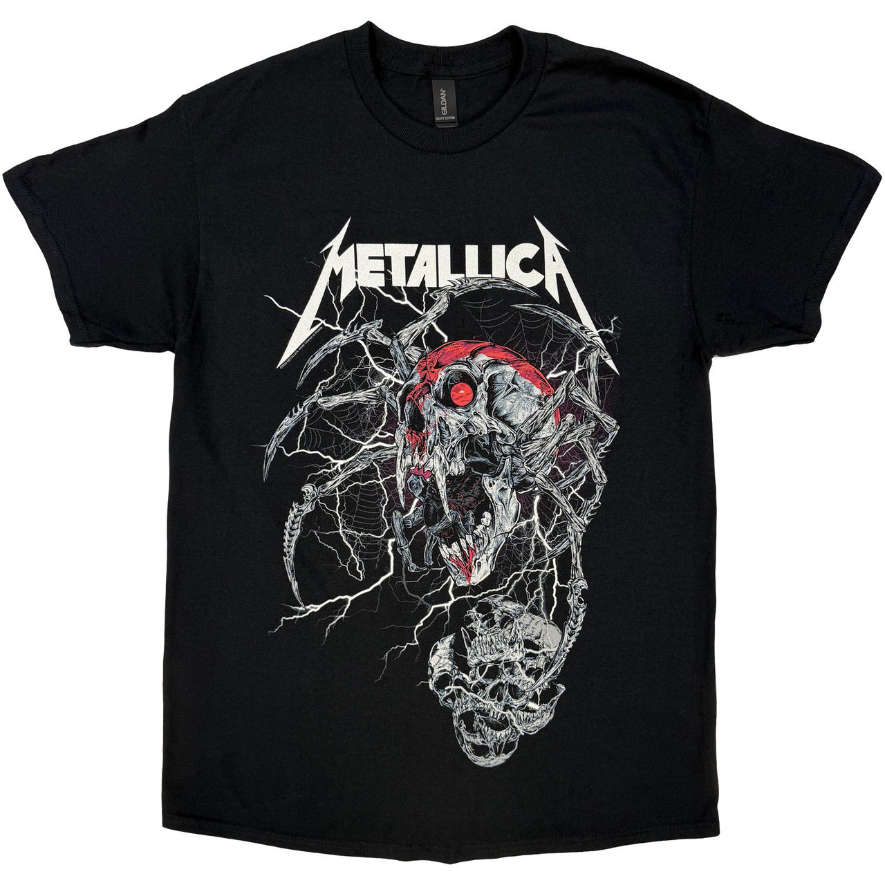 Lizensiertes Metallica Spider Dead Bandshirt mit Spinnen- und Totenkopfprint