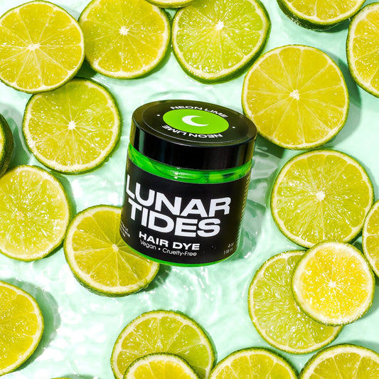 Farbbeispiel NEON LIME Haartönung Lunar Tides