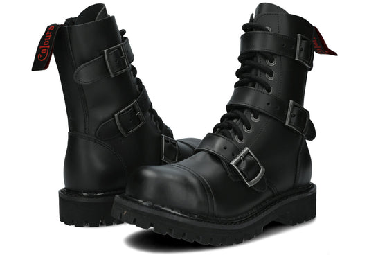 10 Loch 3 Buckles Black Colours Boots