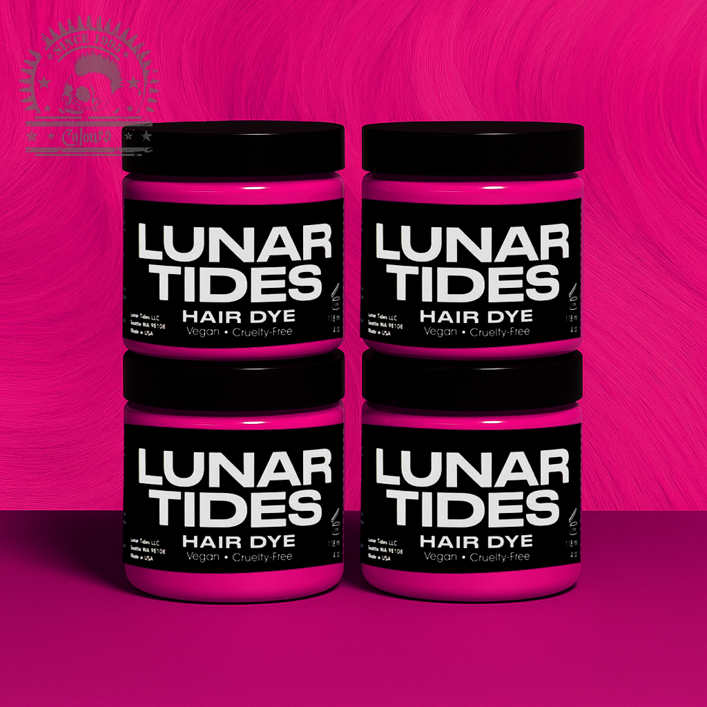 semi-permanente UV-Haartönung 4er-Sparset NEON DRAGONFRUIT in dem Farbton Neonpink von Lunar Tides