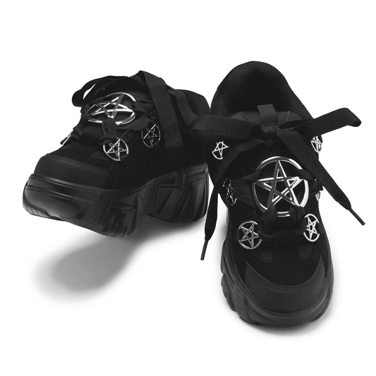 KOI Necromancer Chunky Plateau-Sneakers Schwarz