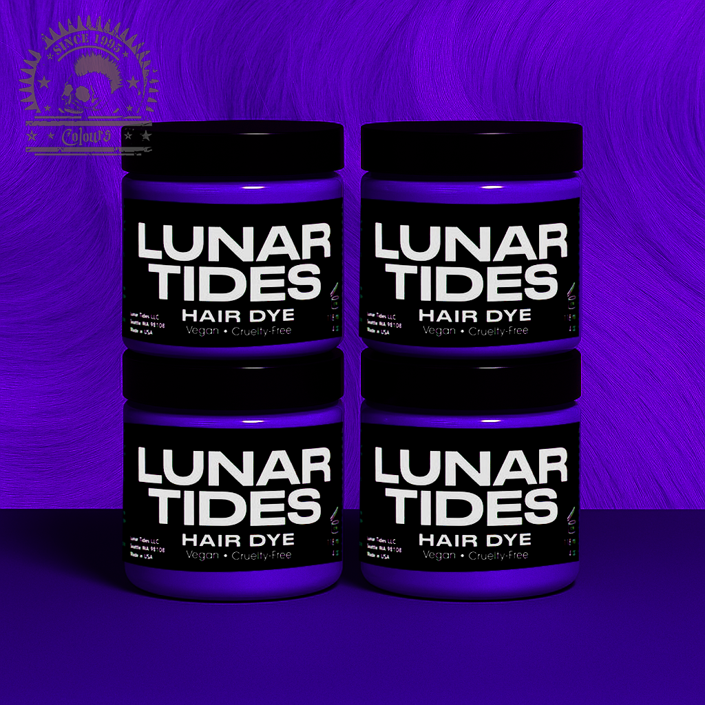 semi-permanente Haartönung 4er-Sparset ORCHID PURPLE in dem Farbton kräftiges Violet von Lunar Tides