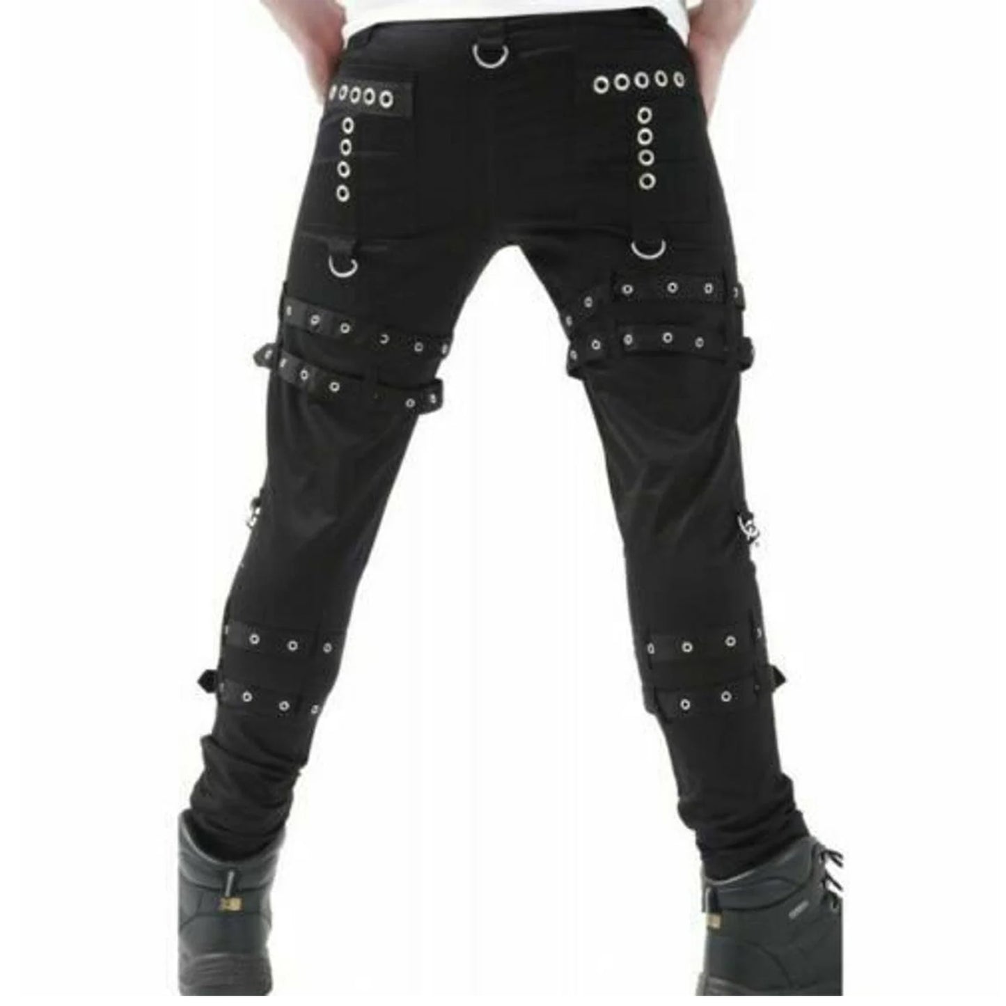 Schwarze Hose X-ZIPPER PANTS mit Ketten und Zierreißverschlüssen mit Colours Branding