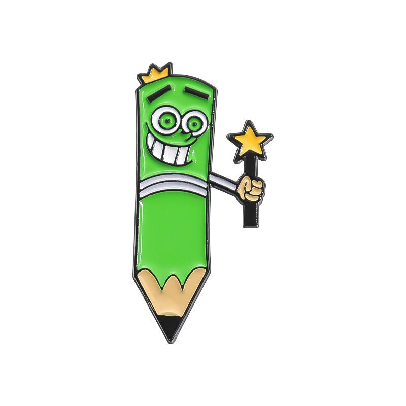 Kleiner Emaille-Anstecker COSMO PENCIL ENAMEL PIN von Moon Attic