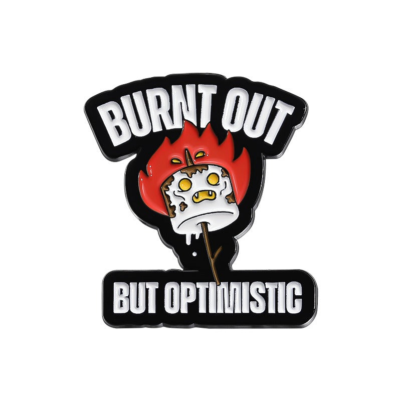 Kleiner Emaille-Anstecker BURNT OUT ENAMEL PIN mit Marshmallow Design von Moon Attic