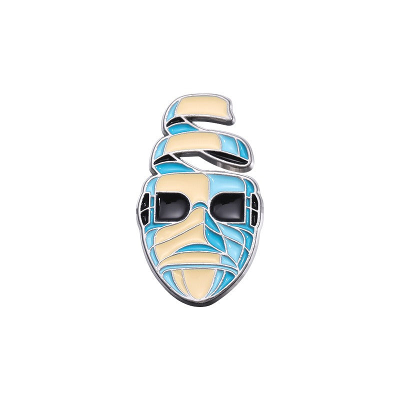 Kleiner, hellblauer Emaille-Anstecker THE INVISIBLE MAN ENAMEL PIN im abstraktem Design von Moon Attic