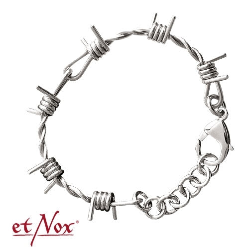 Silberfarbenes Armband Stacheldraht von etNox