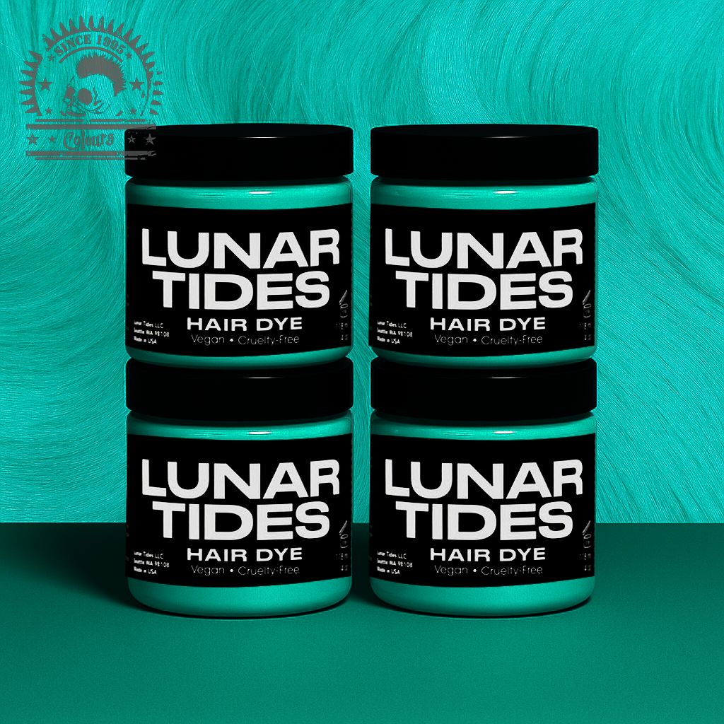 semi-permanente Haartönung 4er-Sparset SEA WITCH in dem Farbton Pastelltürkis von Lunar Tides