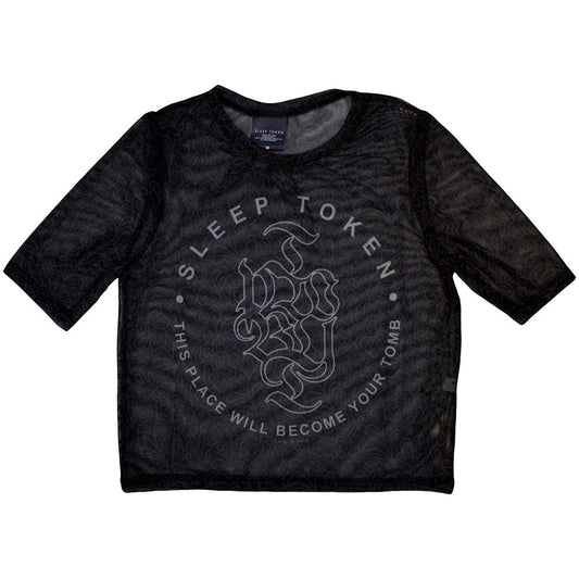 Sleep Token Tomb Ladies Mesh Crop Top