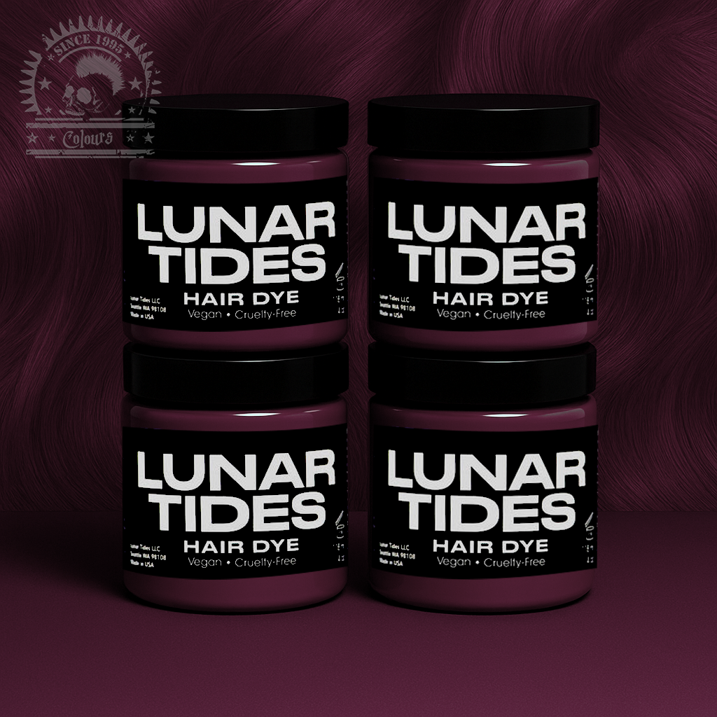 semi-permanente Haartönung 4er-Sparset SMOKEY MAUVE in dem Farbton Mauve mit grauen, rauchigen Untertönen von Lunar Tides