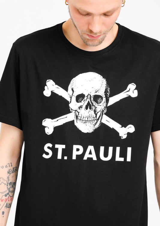 Schwarzes St.Pauli T-Shirt Totenkopf I