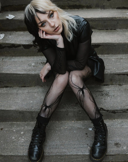 Strumpfhose an Model