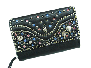 Geldbörse Großraum Eve Rosa/Blau Strass-Depot