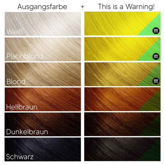 Farbkarte mit Färbebeispielen