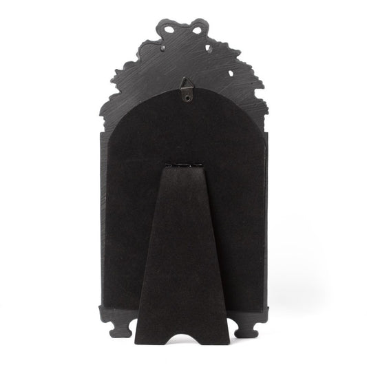 Schwarzer Spiegel Victoriana Mirror mit floralem Design von Alchemy