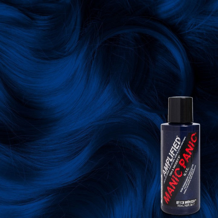 semi-permanente Haartönung Amplified AFTER MIDNIGHT in dem Farbton Dunkelblau von Manic Panic