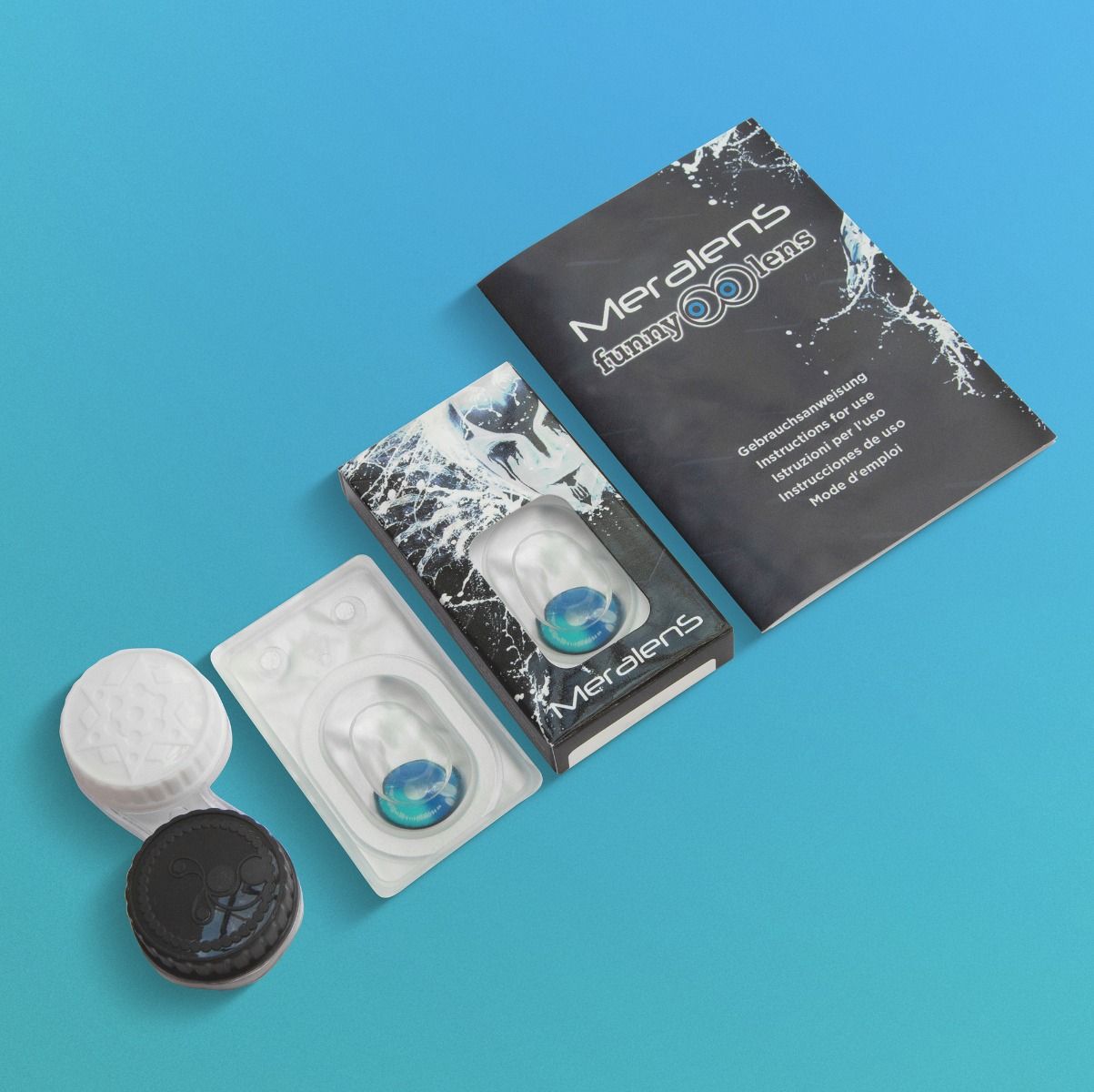 Set blauer Kontaktlinsen Blue Anime Arc2 von MeralenS