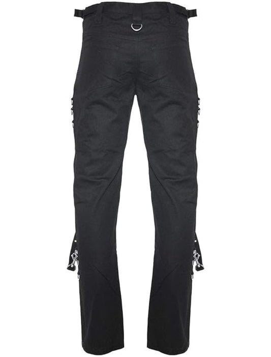 Schwarze Hose CROSS ZIPPER PANTS mit Ketten und Zierreißverschlüssen mit Colours Branding