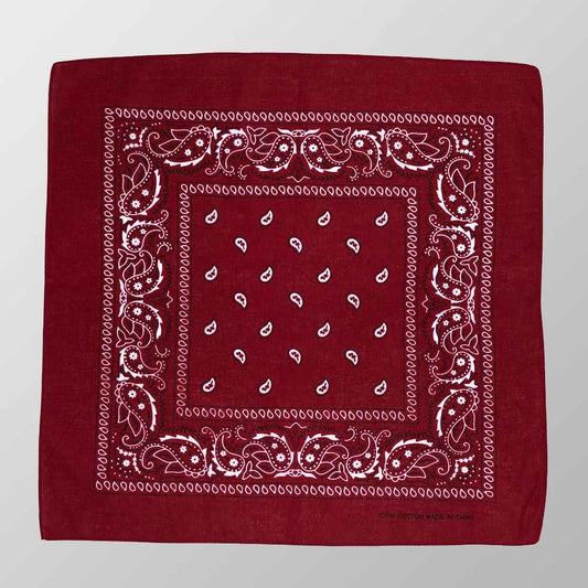 Dunkelrotes Bandana mit Paisleymuster