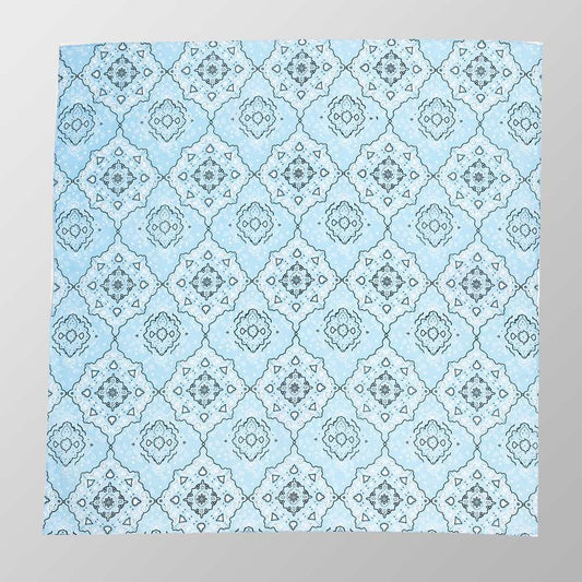 Bandana Kopftuch Hellblau Paisley Allover