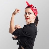 Bandana Kopftuch rot mit weißem Paisley Muster