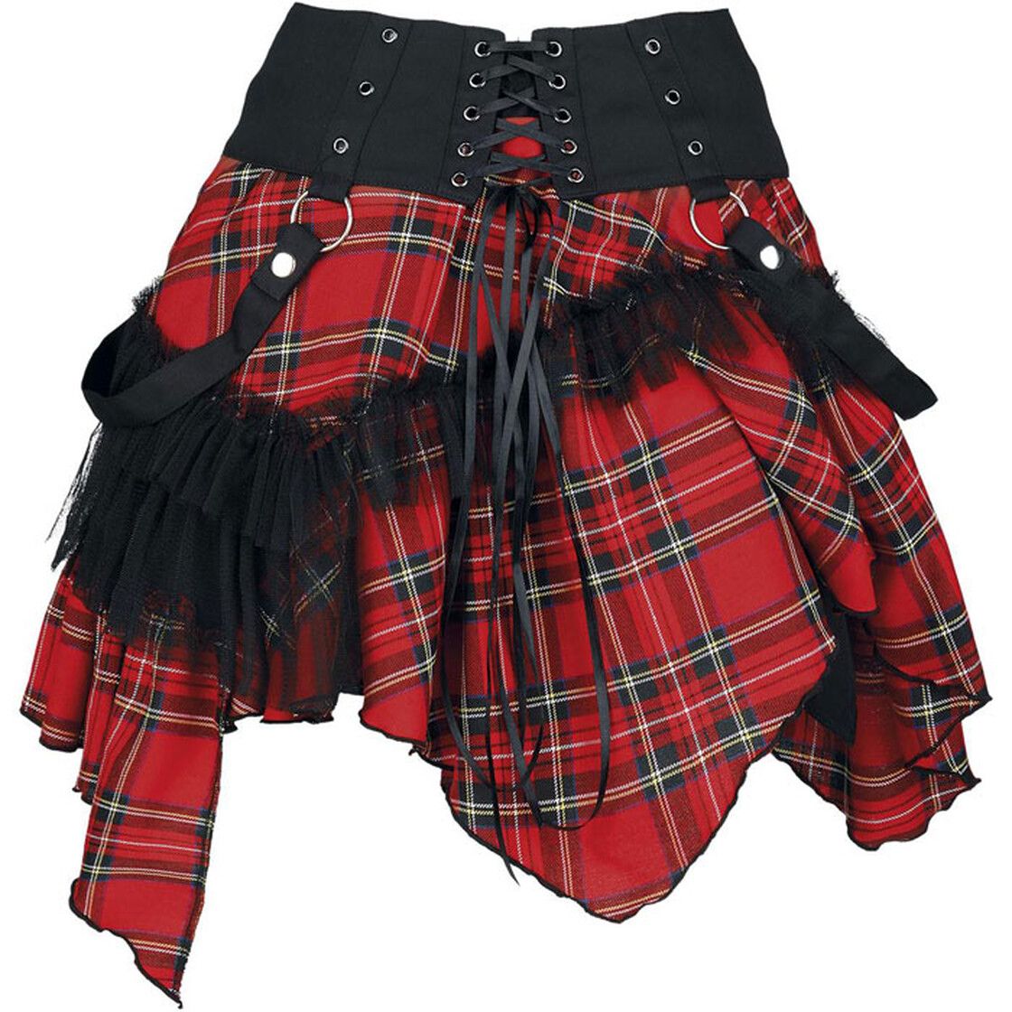 Cat Skirt Tartan Kuroneko Rock