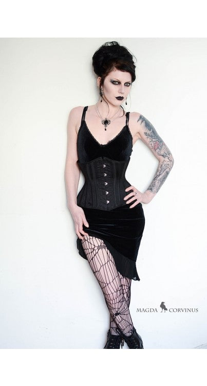 Schwarze Netzstrumpfhose Cobweb Pattern Net Tights mit Spinnenwebenoptik von Pamela Mann