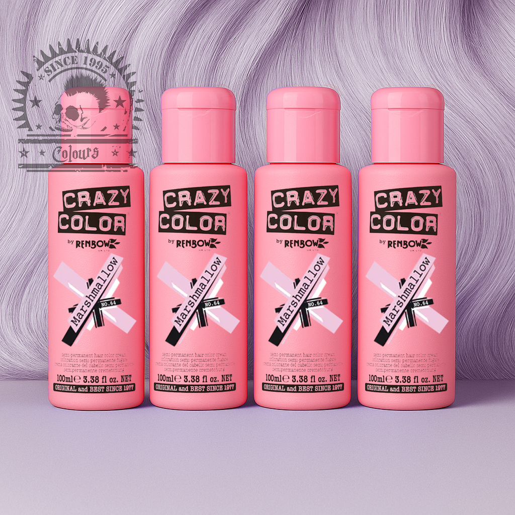 semi-permanente Haartönung 4er Box MARSHMALLOW in dem Farbton Pastellpink von Crazy Color