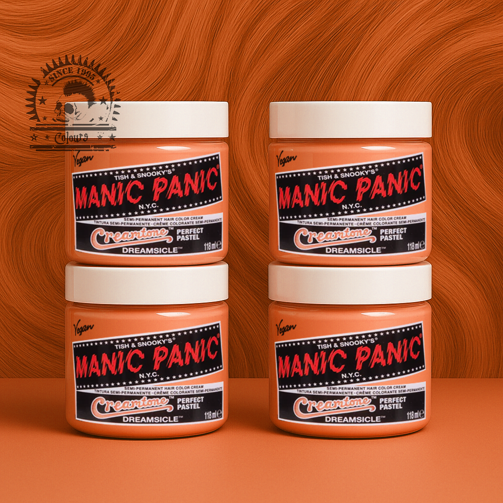 Vier semi-permanente Haartönungen 4er-Sparset DREAMSICLE in dem Farbton Lachs von Manic Panic