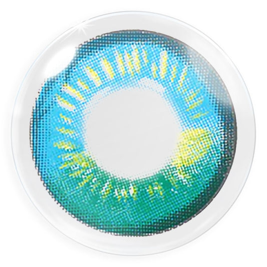 Grün-gelbe Kontaktlinse Anime Türkis mit vielen Details von MeralenS