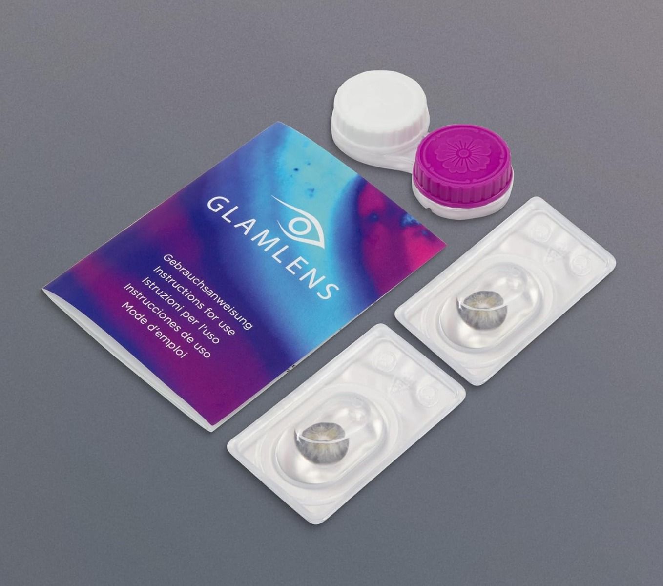 Set grauer, natürlicher Kontaktlinse Madrid Gray FL24 von Glamlens