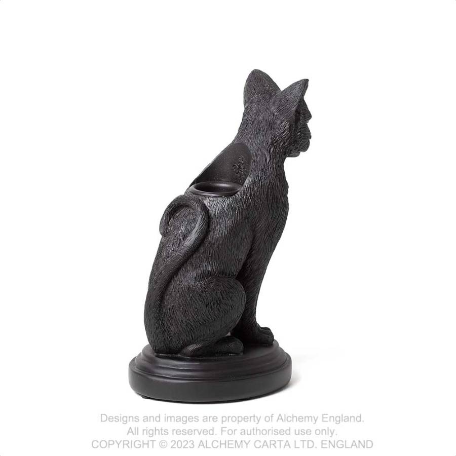 Fausts Familiar Cat Candlestick Alchemy