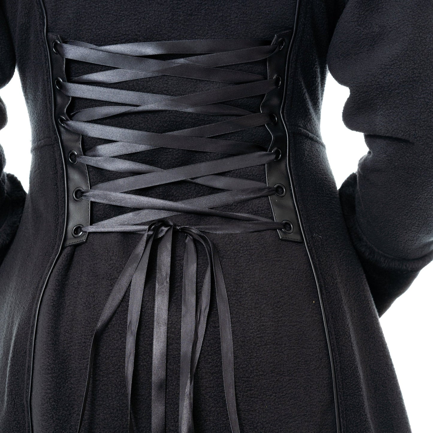 Nahaufnahme Schnürung Rücken