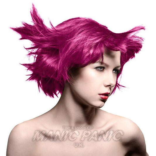 Farbbeispiel FUSCHIA SHOCK Haartönung Manic Panic