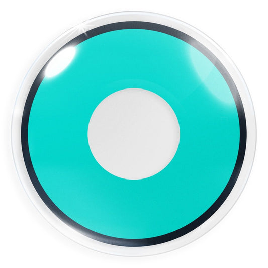 Helltürkisfarbende Kontaktlinse Gaara mit schwarzem Rand von MeralenS