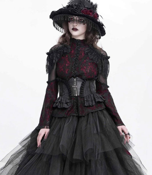 Tragebild Gothic Palace Black Corset Waist Cincher Dark in Love