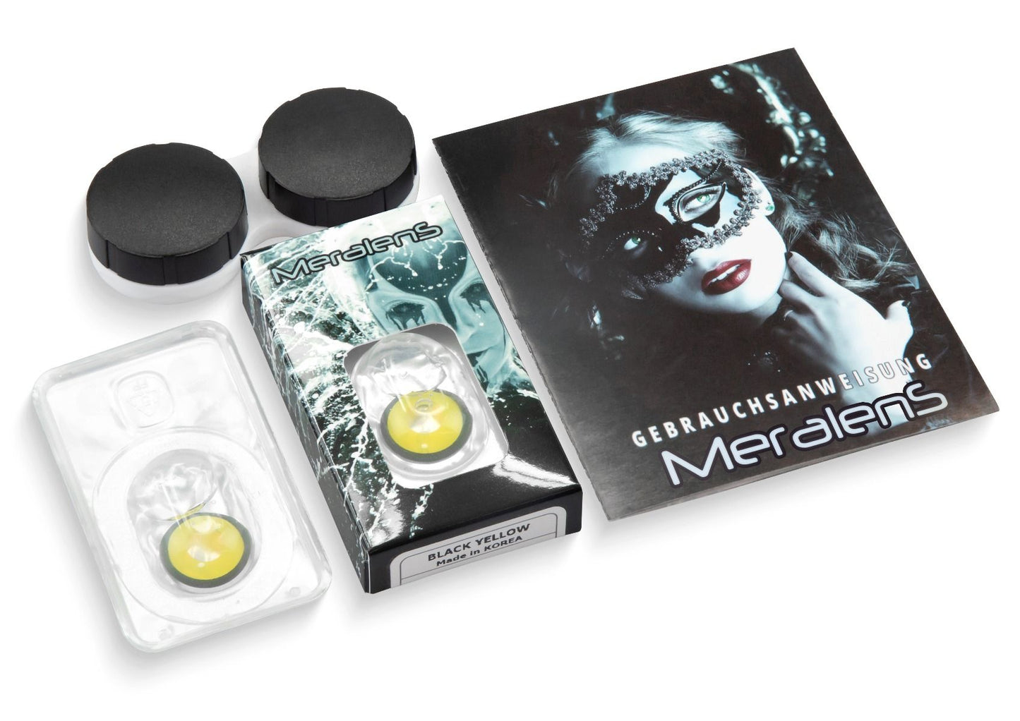 Set gelber Kontaktlinse Black Yellow FL69 mit schwarzem Rand von MeralenS