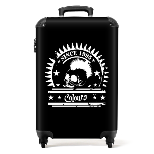 Schwarzer Koffer Handgepäck mit großem Logo von Colours