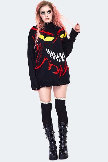 LAUGHING GREMLIN OVERSIZED SWEATER