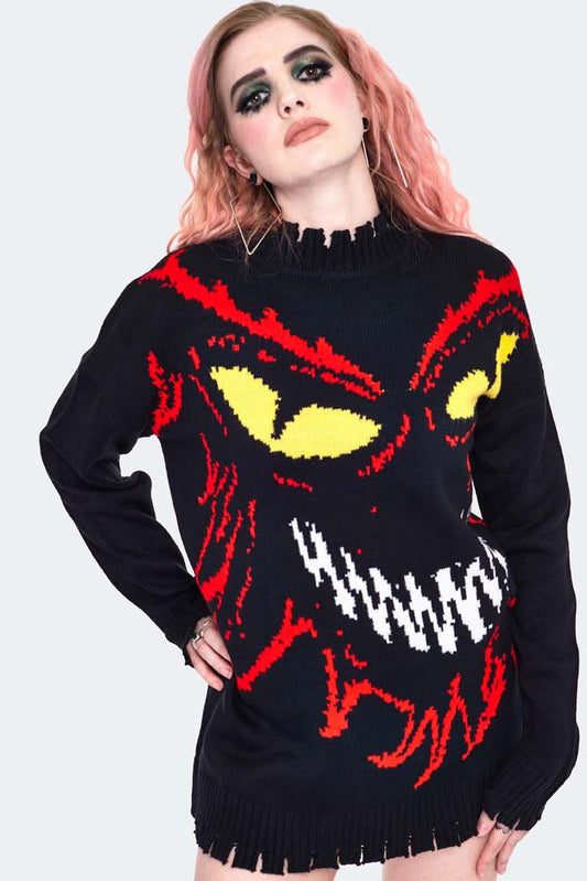 LAUGHING GREMLIN OVERSIZED SWEATER