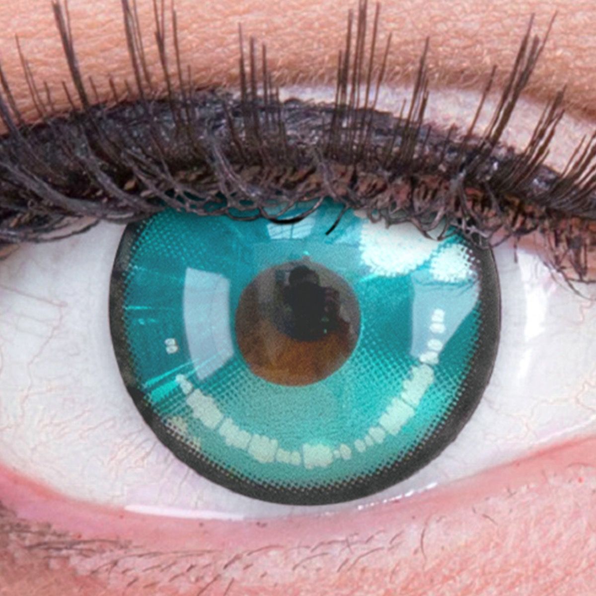 Türkisfarbende Kontaktinse Green Anime Arc2 von MeralenS