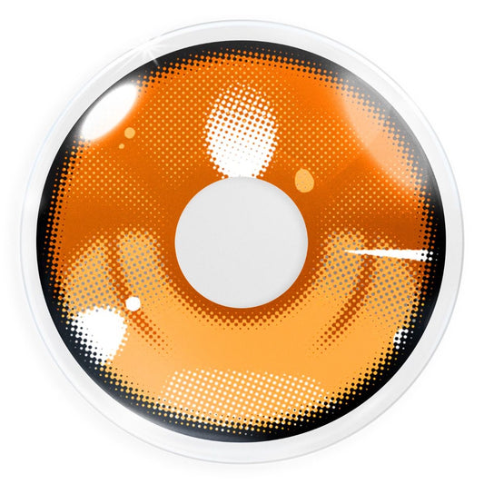 Gelb-orangefarbende Kontaktlinse Yellow Anime Arc3 von MeralenS